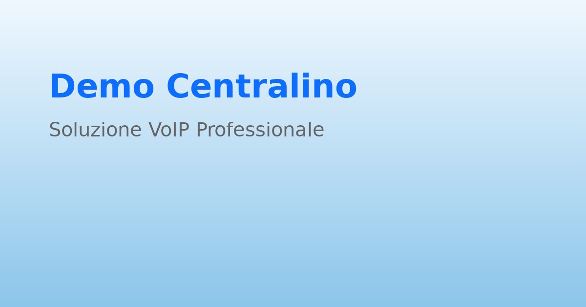 Demo Centralino Virtuale